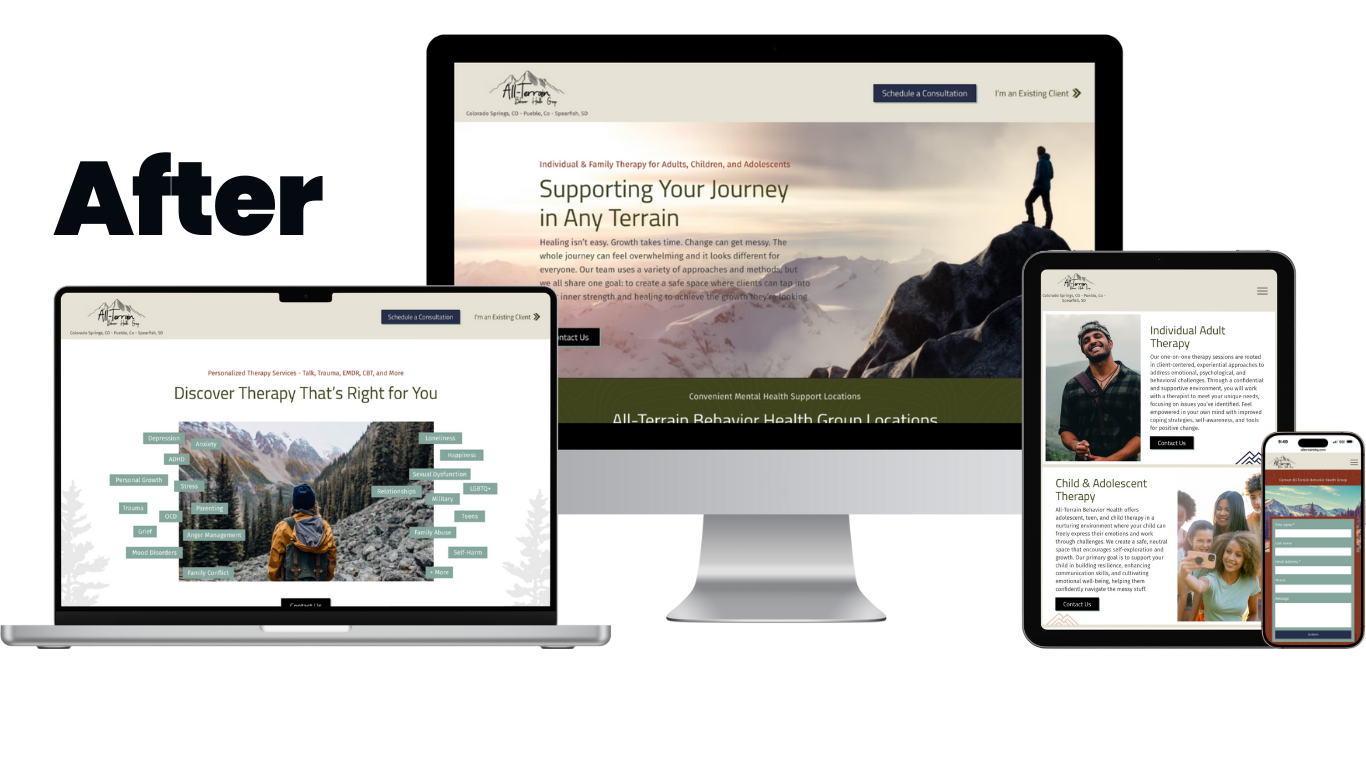 all terrain behavior health group - web design