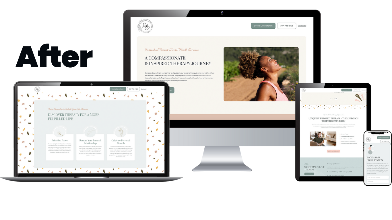 compass counseling - therapist web design