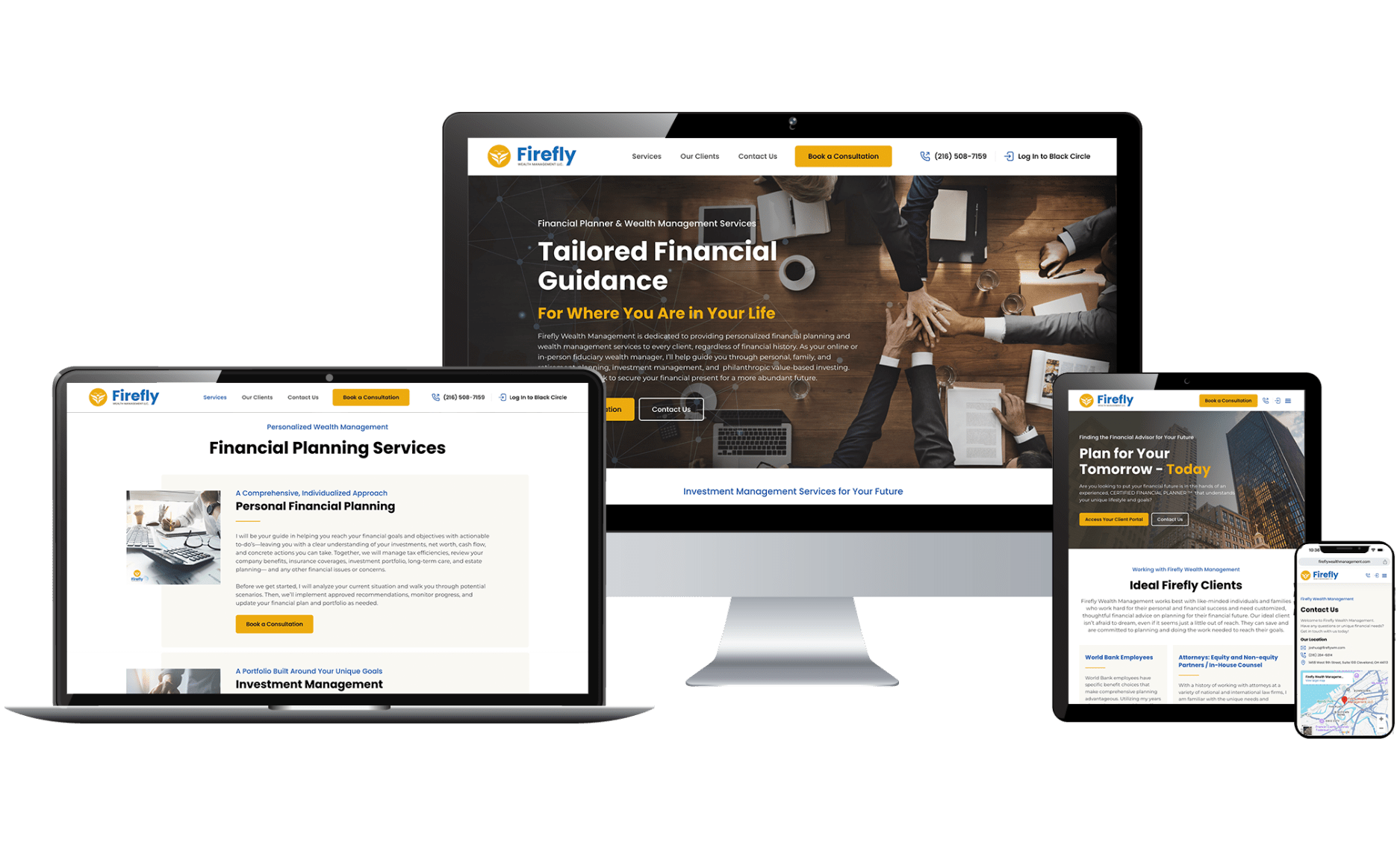 firefly wealth management - web design