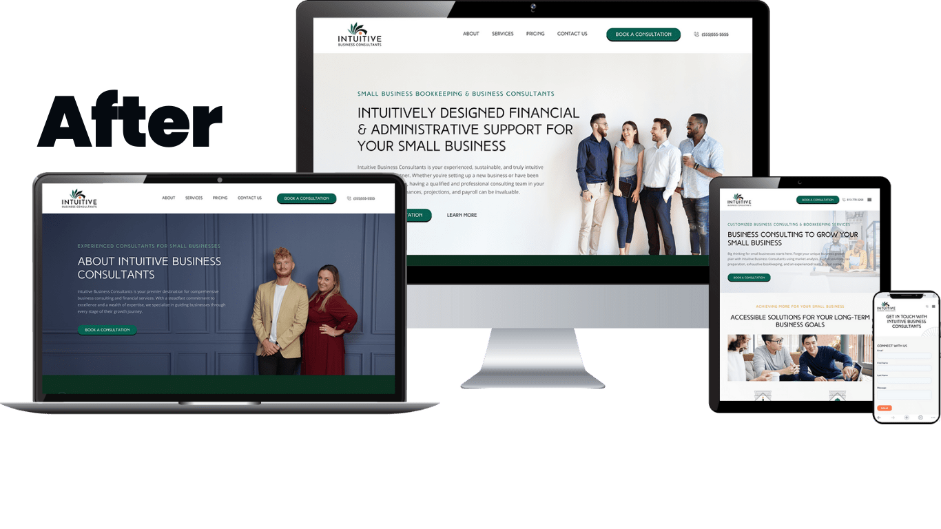 intuitive business consultants - web design