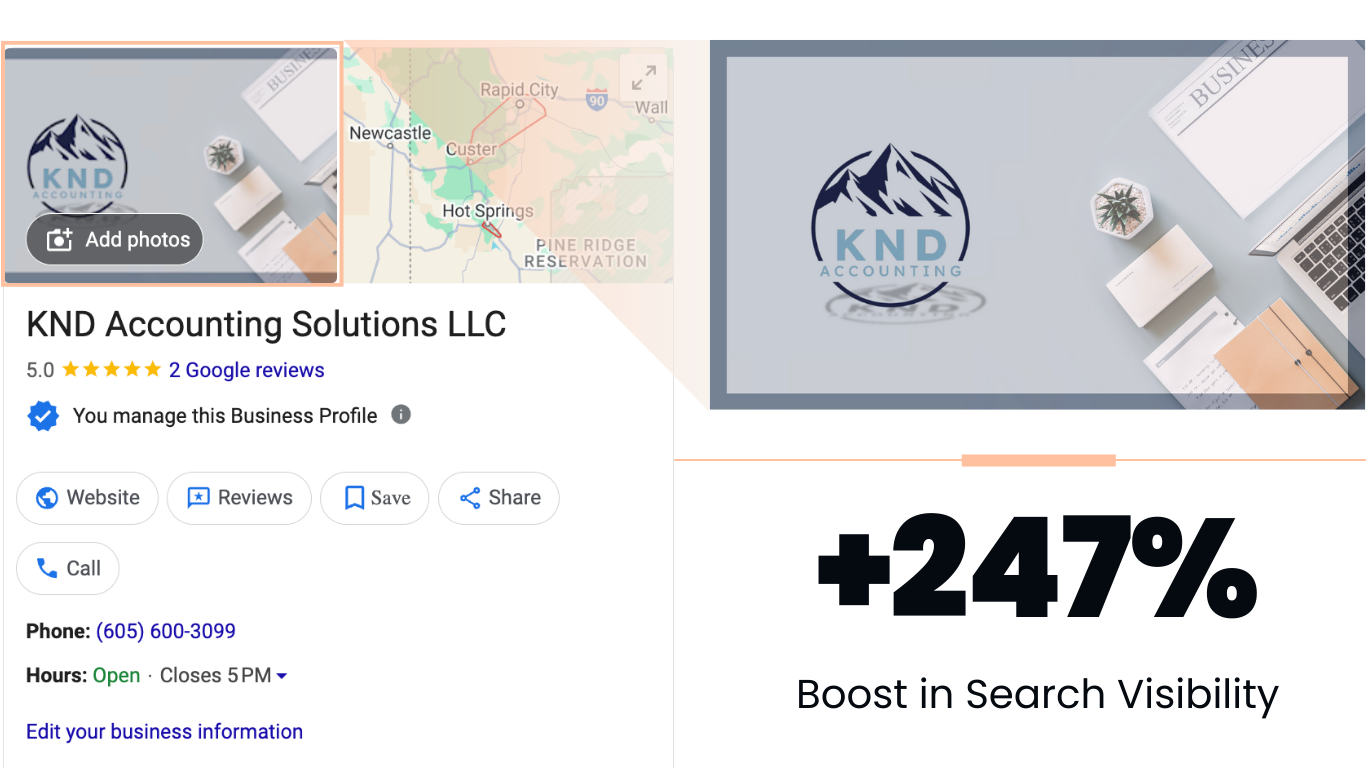 knd accounting - google business profile branding