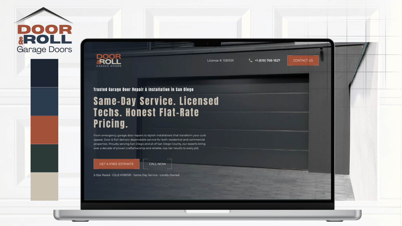 door & roll garage doors - branding - garage door marketing