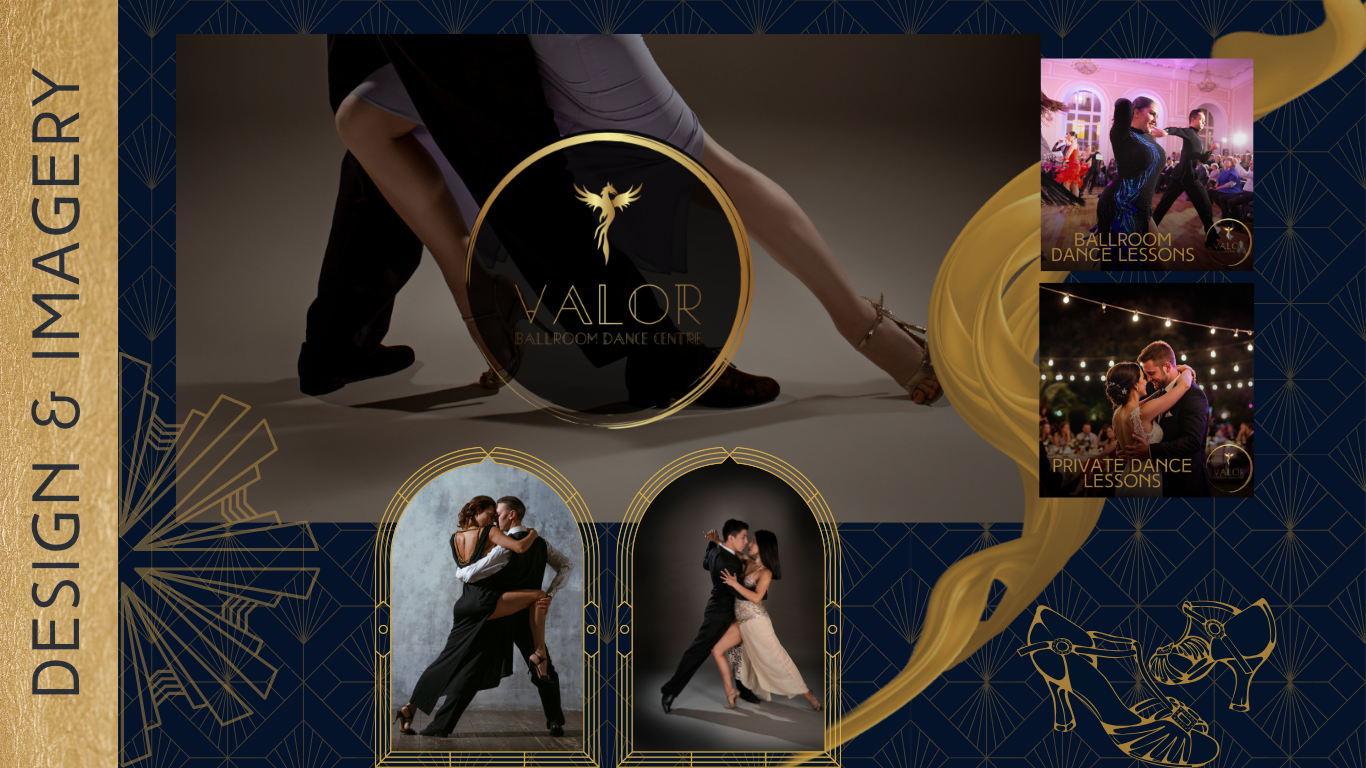 valor ballroom dance centre - dance studio marketing - branding