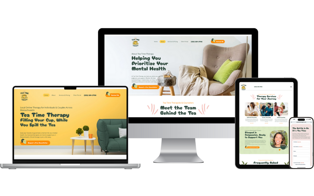 Business websites by Boost Local shown across desktop, laptop, tablet, and phone
